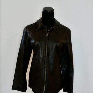 Banana Republic Black Leather Jacket XS